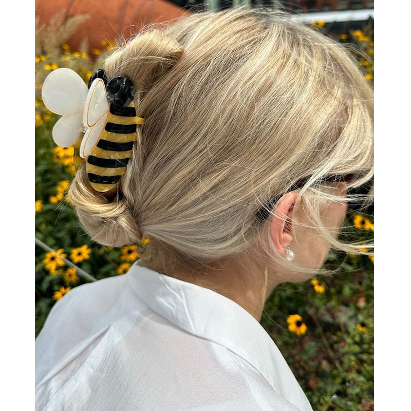 Butterfly & Bee Hair Claw Clip, Medium Whimsical Style