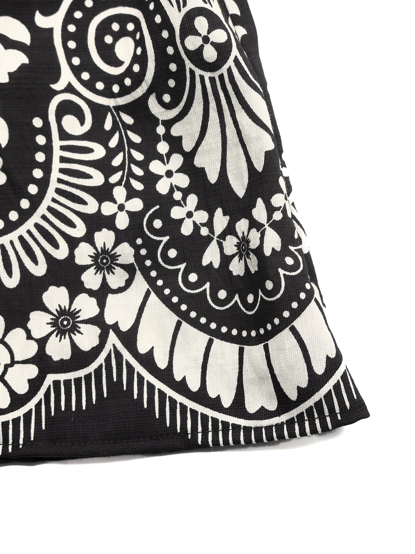 Black White Boho Print Spaghetti Strap Maxi Dress