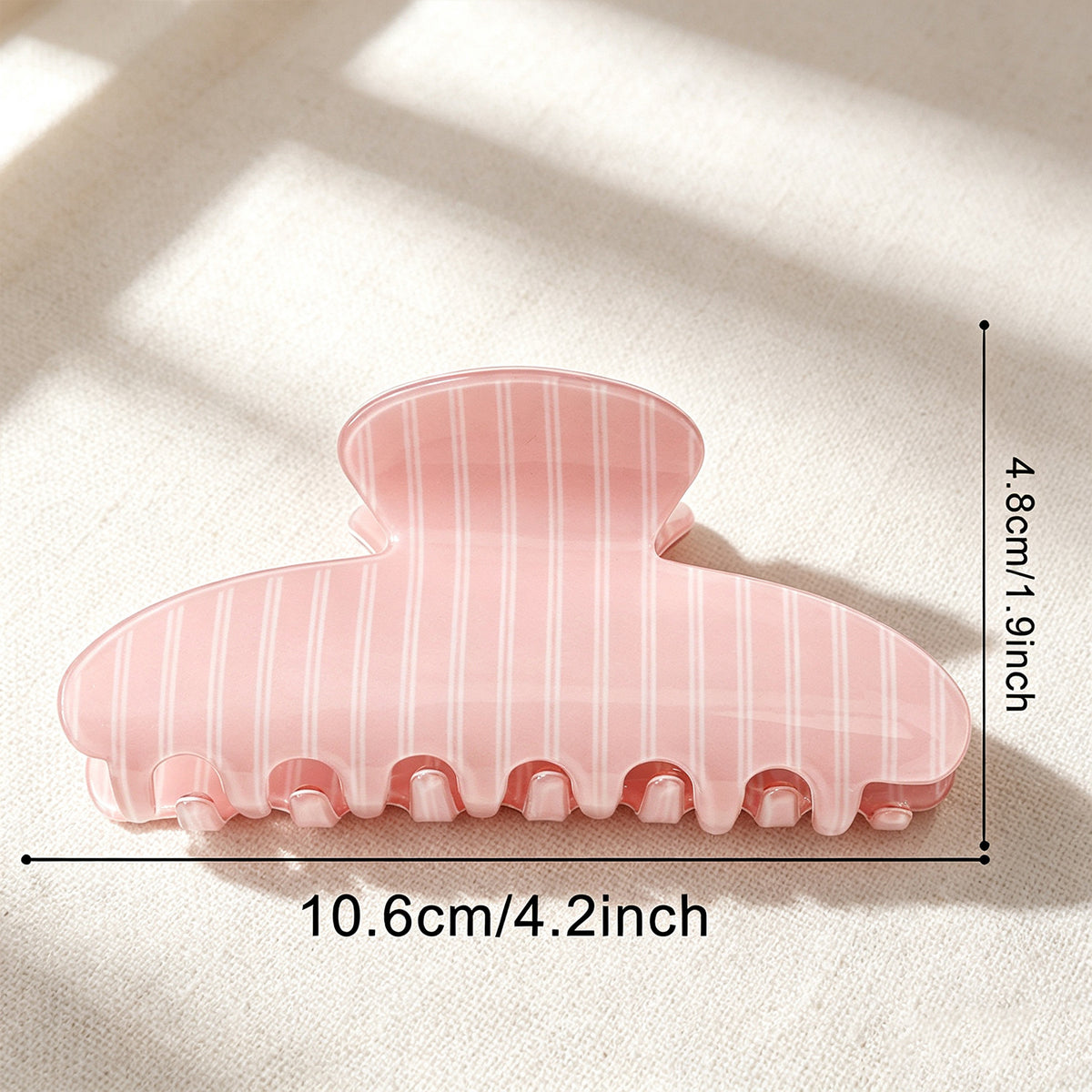 Pastel Stripe Large Hair Claw Clip