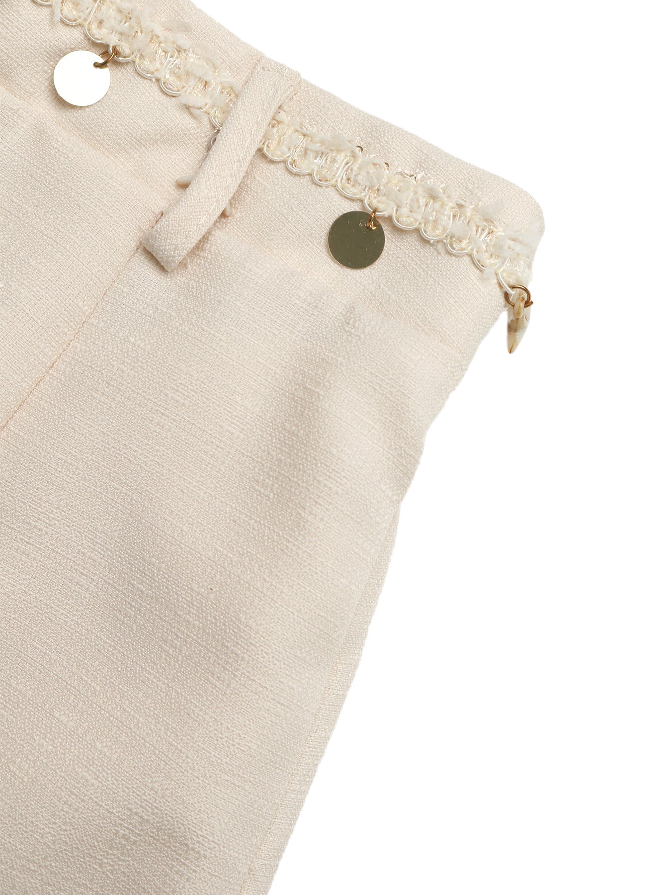 Solid Woven Shorts Set Summer Charm Trim Sleeveless