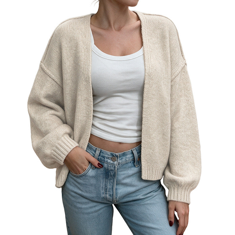 Women's Oversized Chunky Knit Open Front Cardigan Sweater