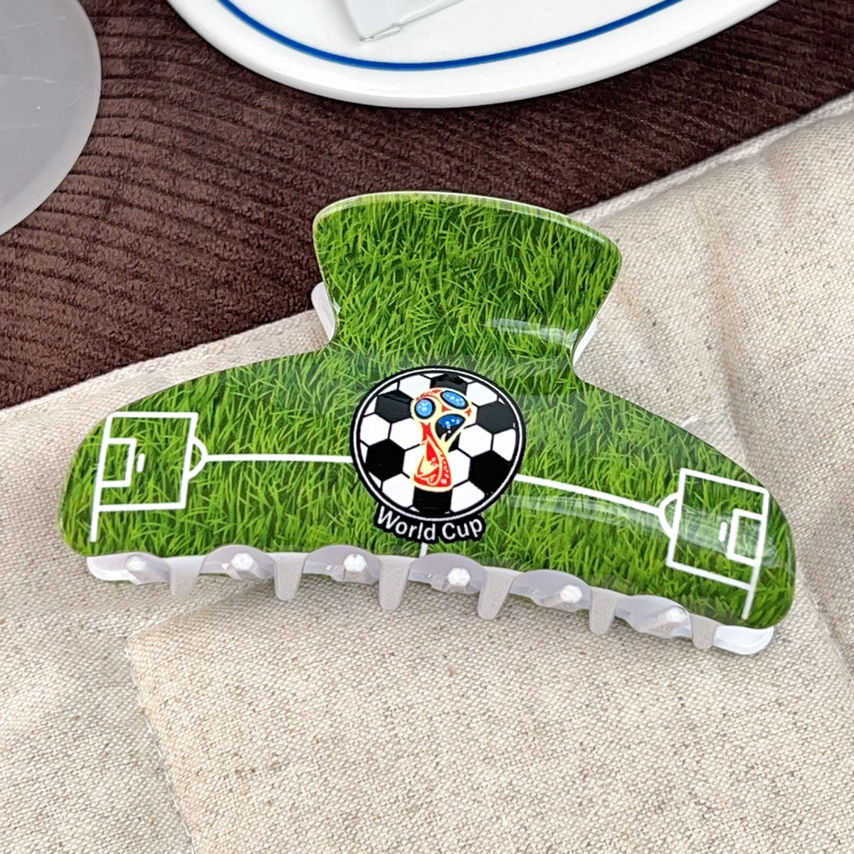 Soccer World Cup Large Hair Claw Clips for Thick Hair