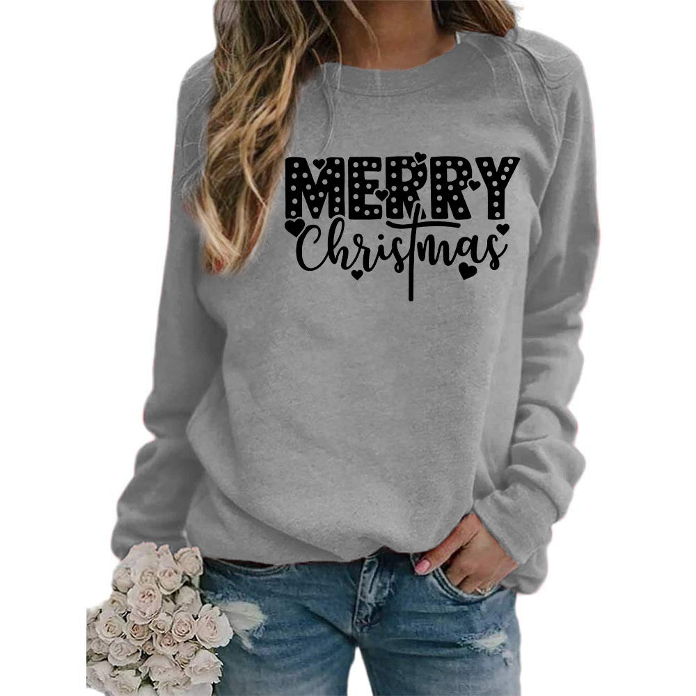 Women's Merry Christmas Graphic Crewneck Sweatshirt