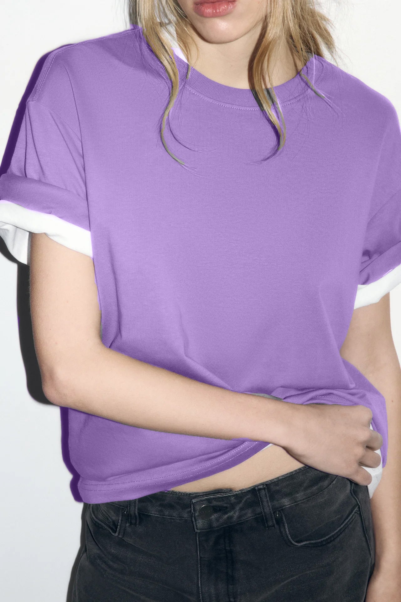 Oversized Cotton Tee Relaxed Fit Casual Streetwear