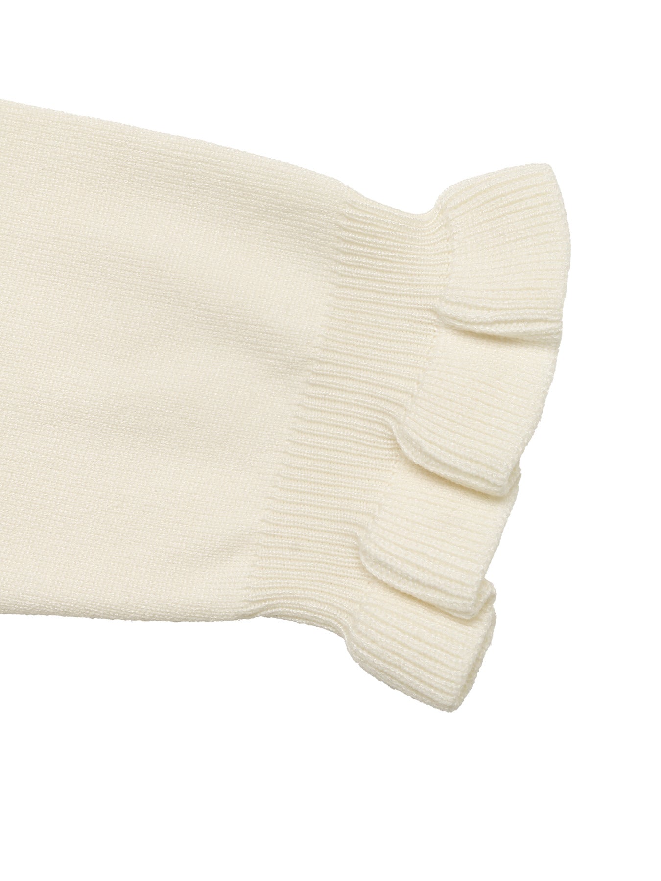 Ruffle Trim V Neck Knit Sweater Long Sleeve Pullover
