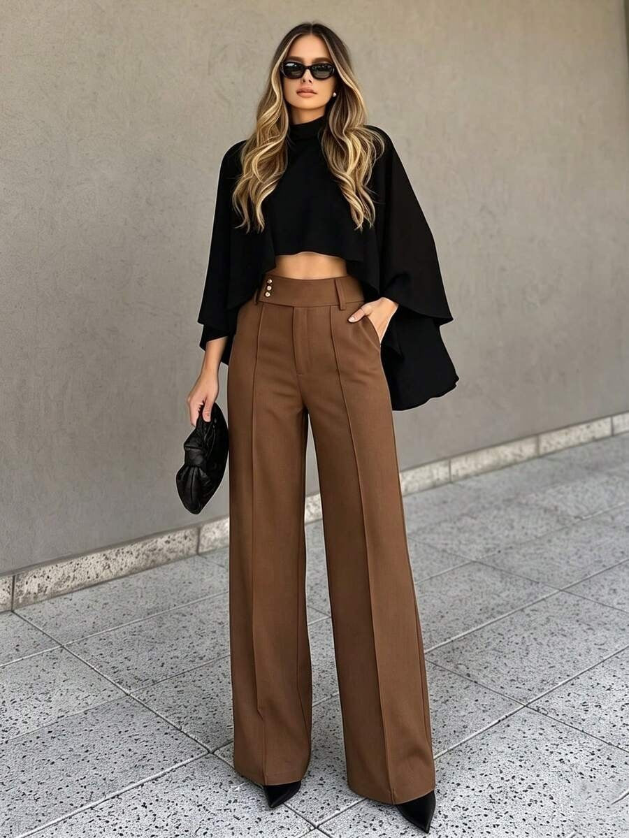 Women's High Waisted Wide Leg Dress Pants