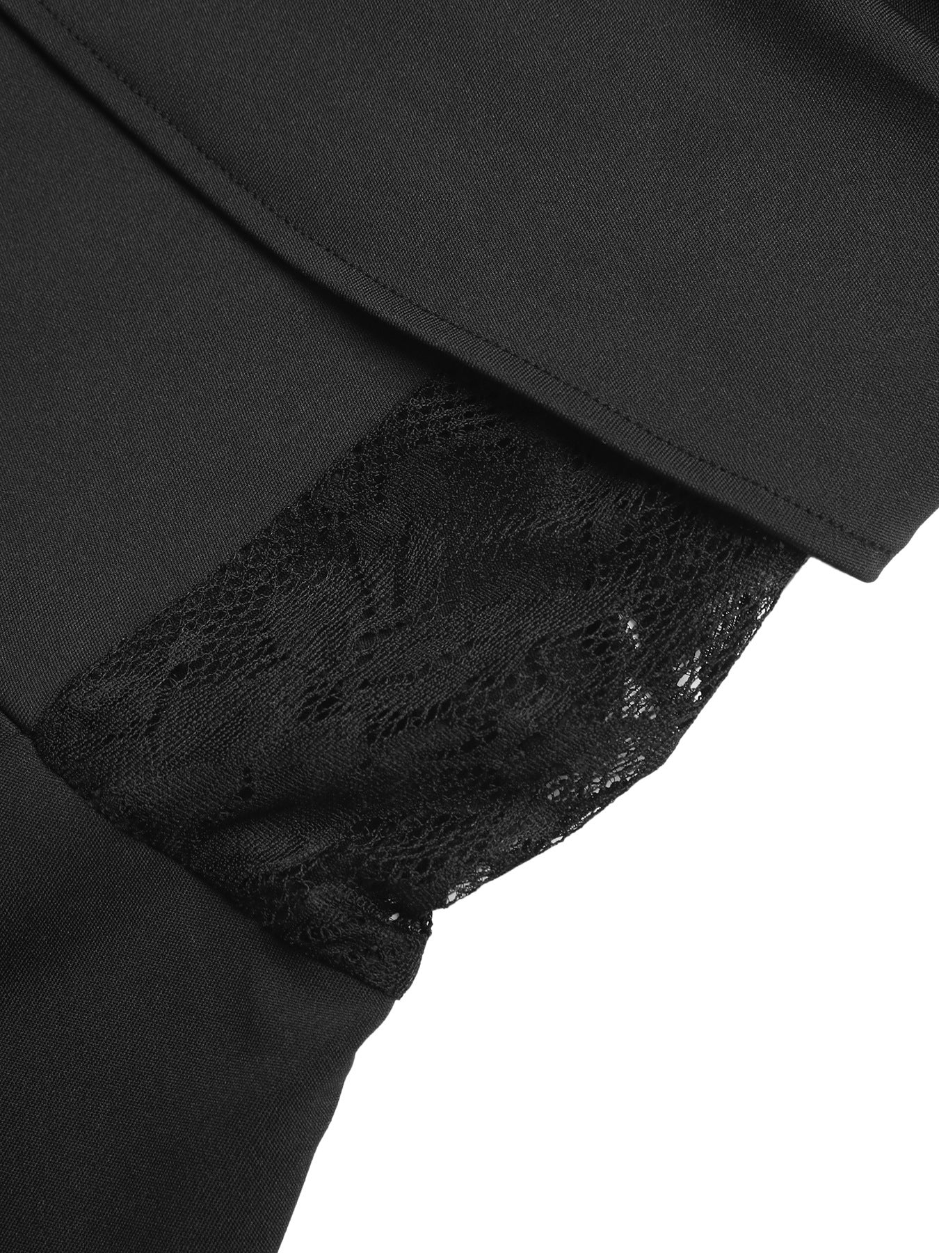 Women Lace Panel Spaghetti Strap Wide Leg Jumpsuit