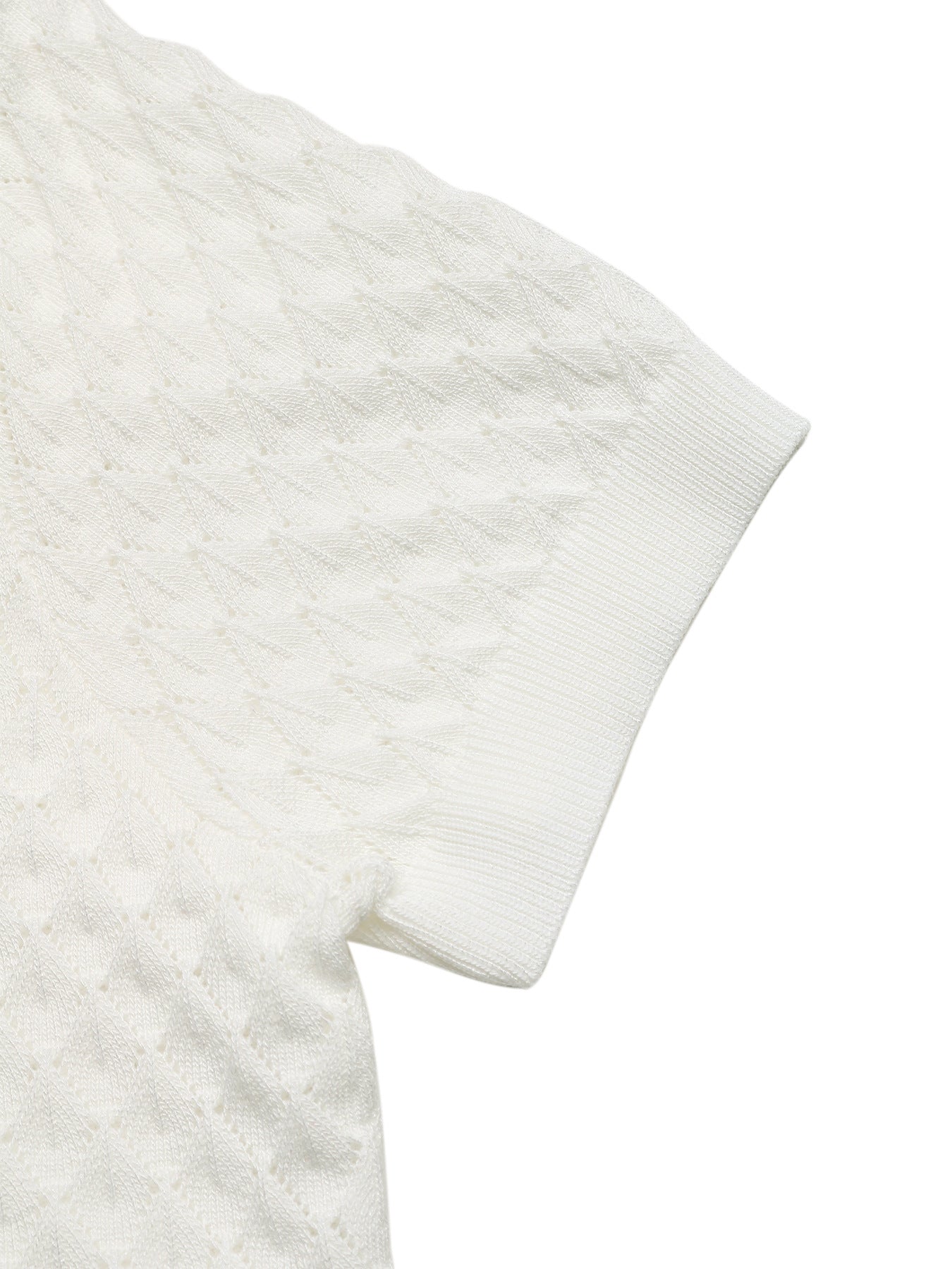 Textured Knit V Neck Sweater Tee Casual Summer Top