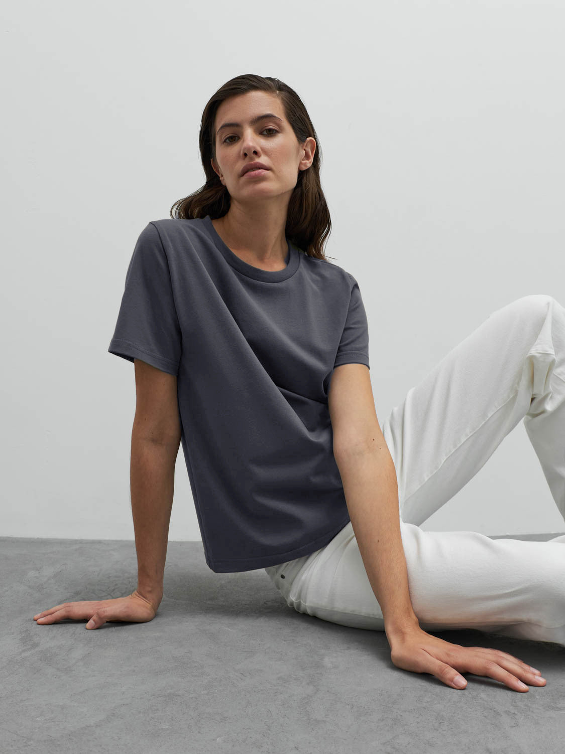Solid Oversized T Shirt Loose Fit Crewneck Casual Tee