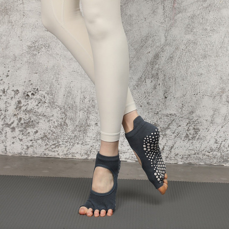 Pilates Grip Toe Socks Women Non Slip Low Cut Workout Socks