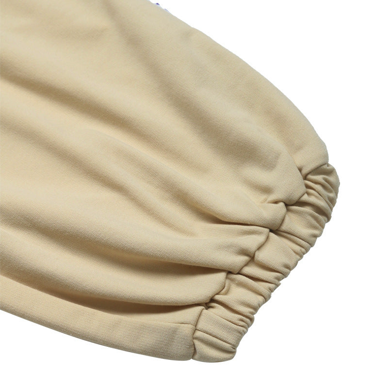 Loose Color Strip Splicing Sweatpants