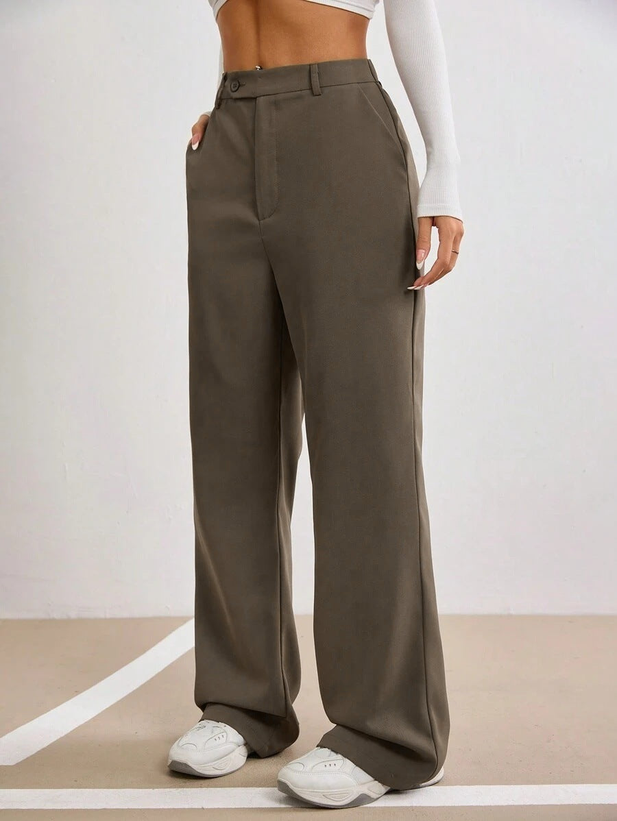 Women's High Waist Wide Leg Dress Pants