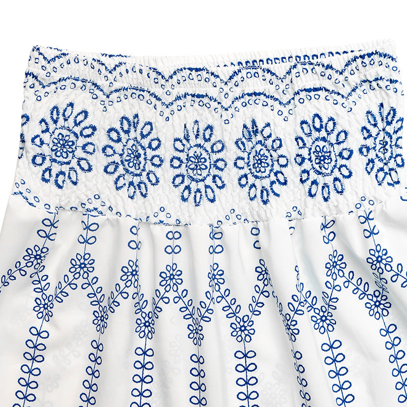 Bohemian Print Vacation Maxi Skirt Ethnic Summer Beach Wear