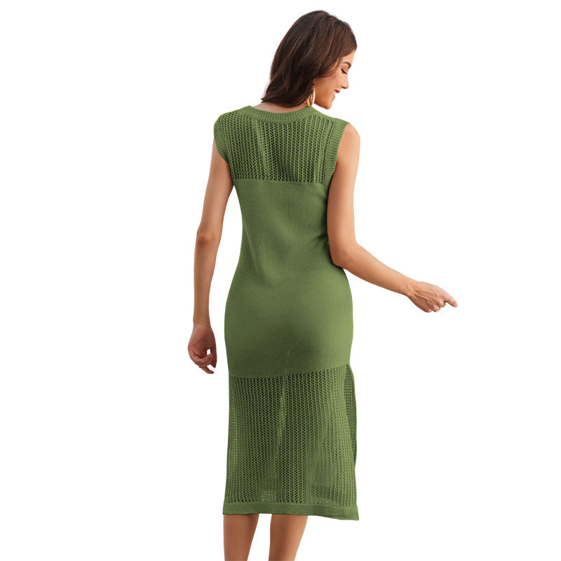 Summer Knit Sleeveless Dress Women’s Casual Streetwear