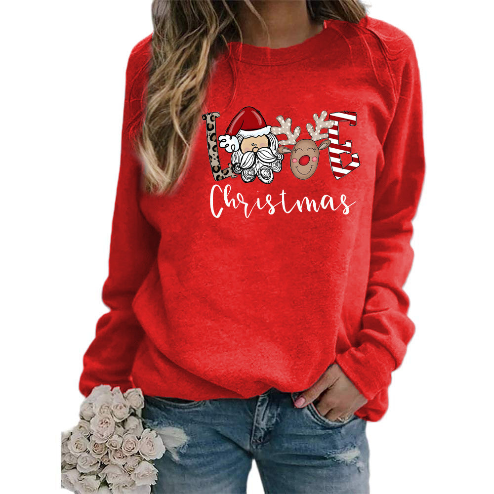 Women's Oversized Christmas Graphic Crewneck Sweatshirt