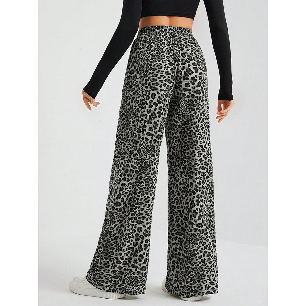Plaid Wide Leg Drawstring Lounge Pants