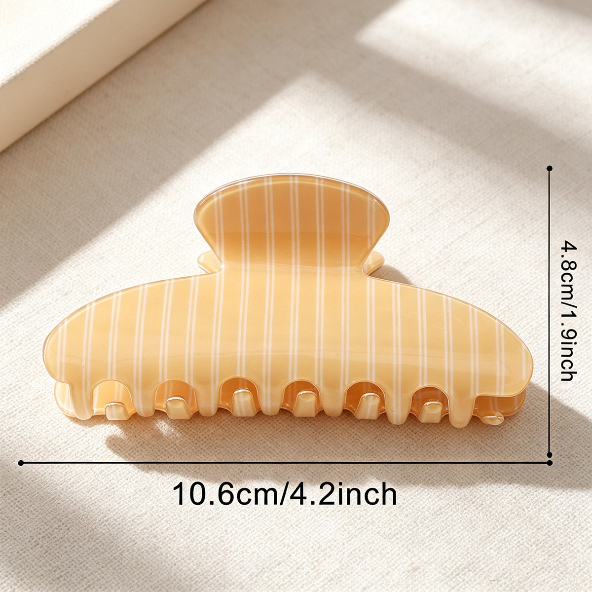 Pastel Stripe Large Hair Claw Clip