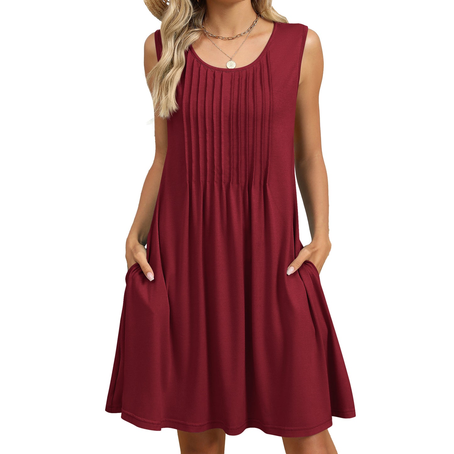 Boho Style Casual Sundress with Pockets for Women