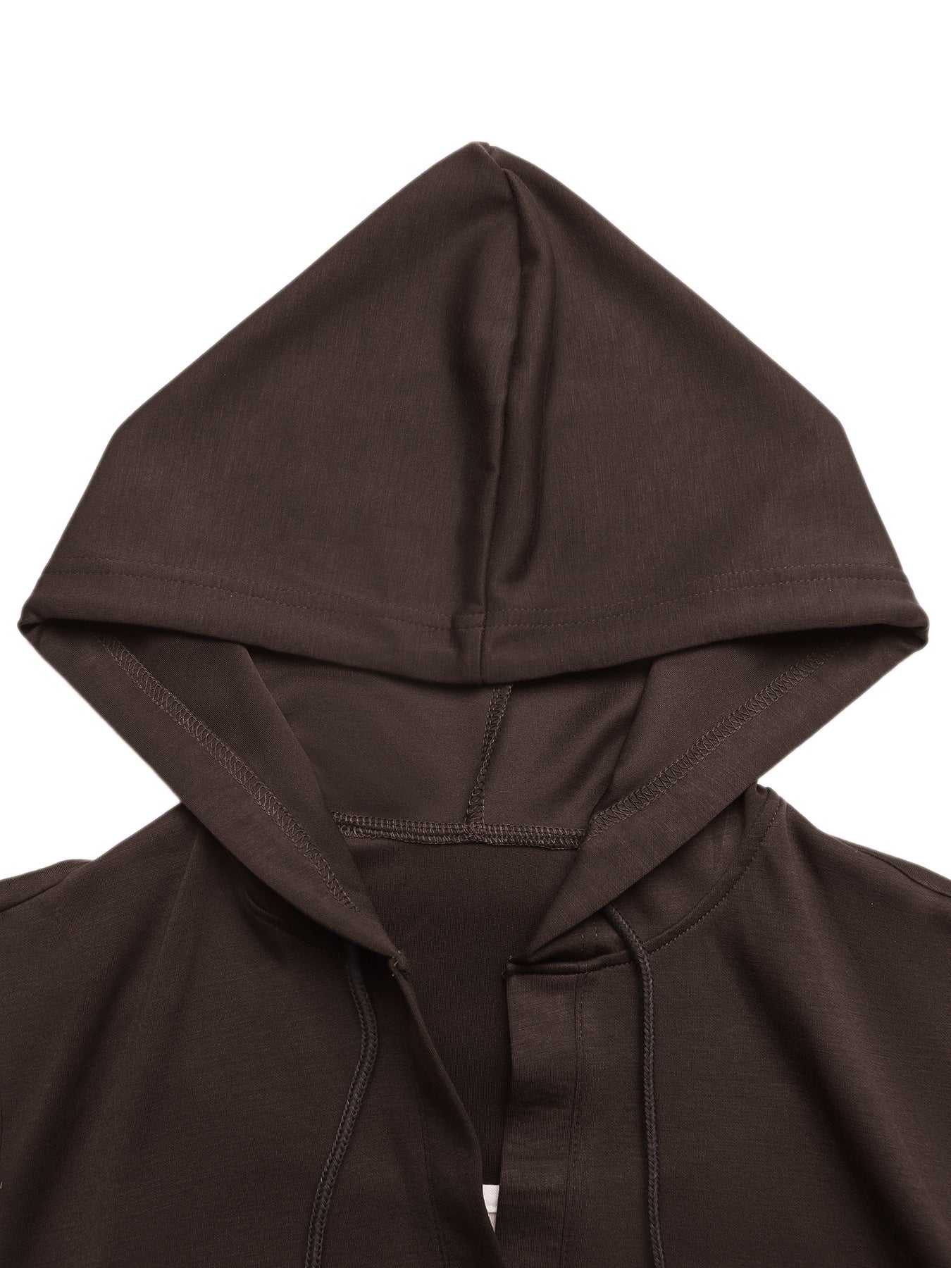 Women's Layered Hoodie Long Sleeve Button Pullover Top