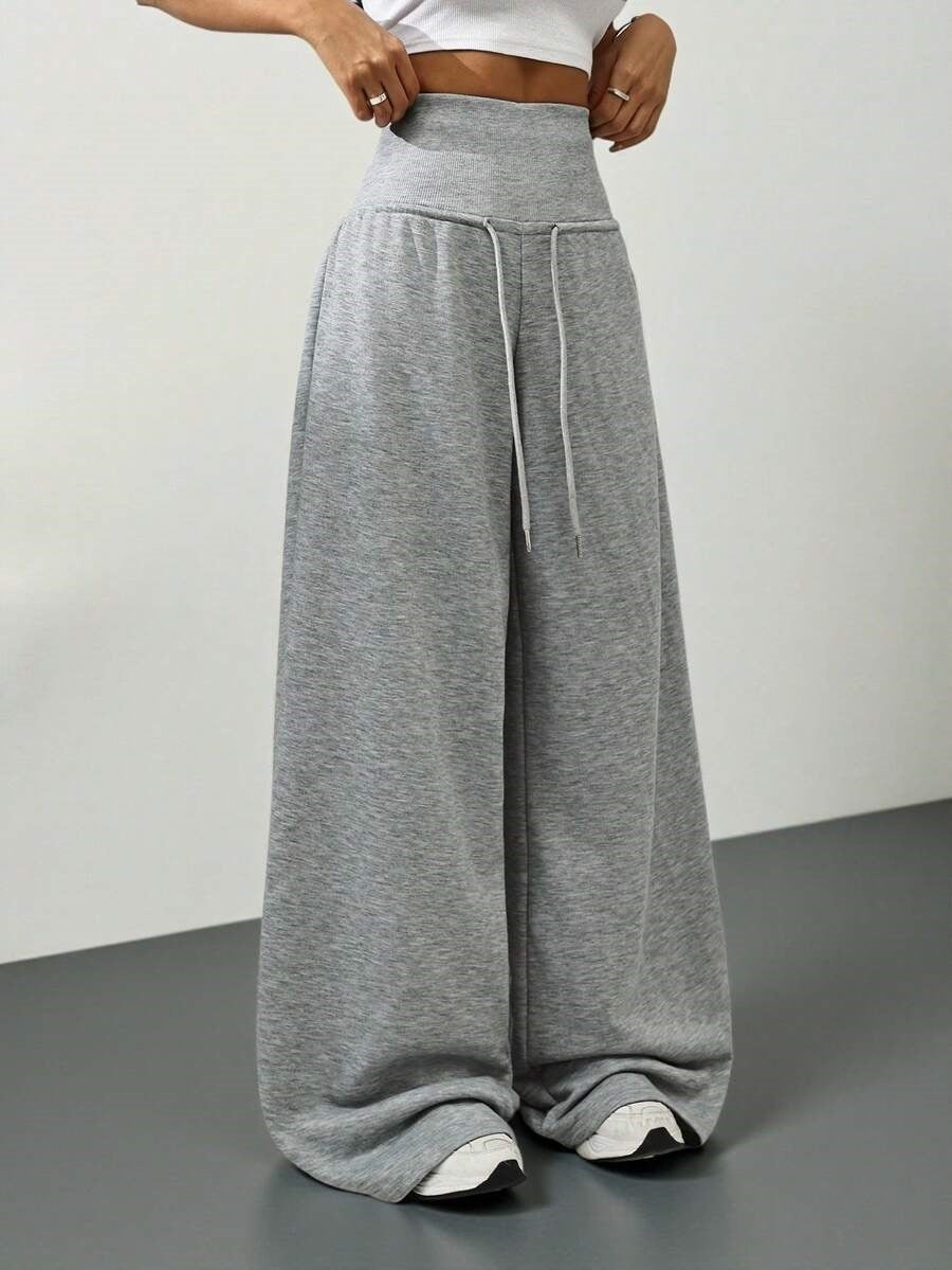Women's High Waist Wide Leg Sweatpants Drawstring Pants
