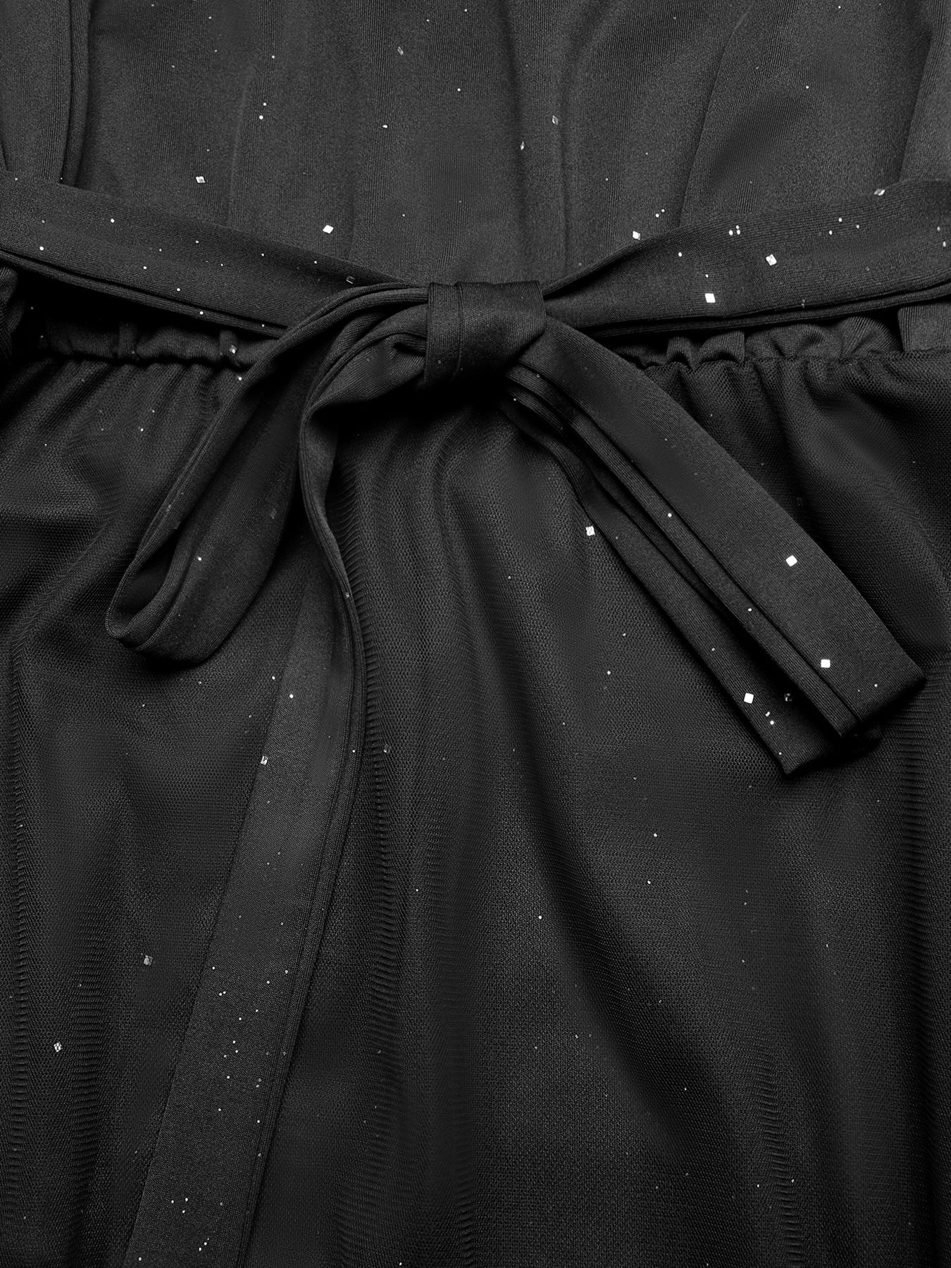 Black Mesh Maxi Dress Elegant Sleeveless Party Dress