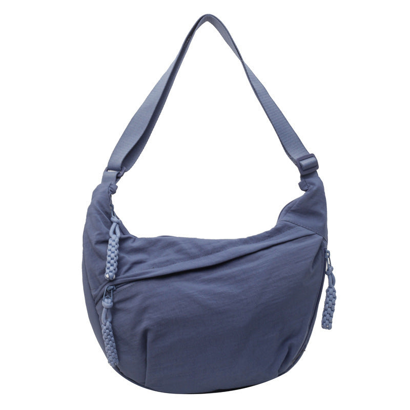 Olive Crossbody Moon Sling Bag Casual Nylon Shoulder Purse
