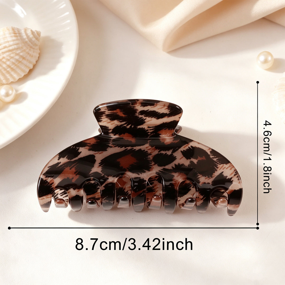 Leopard Print Hair Claw Clip