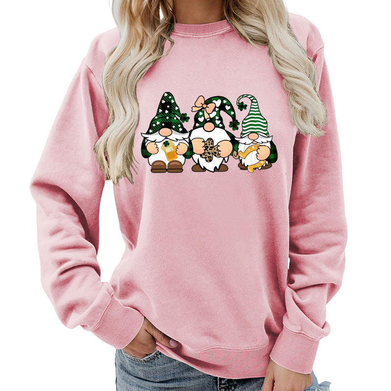 St. Patrick's Day Gnomes Oversized Crewneck Sweatshirt