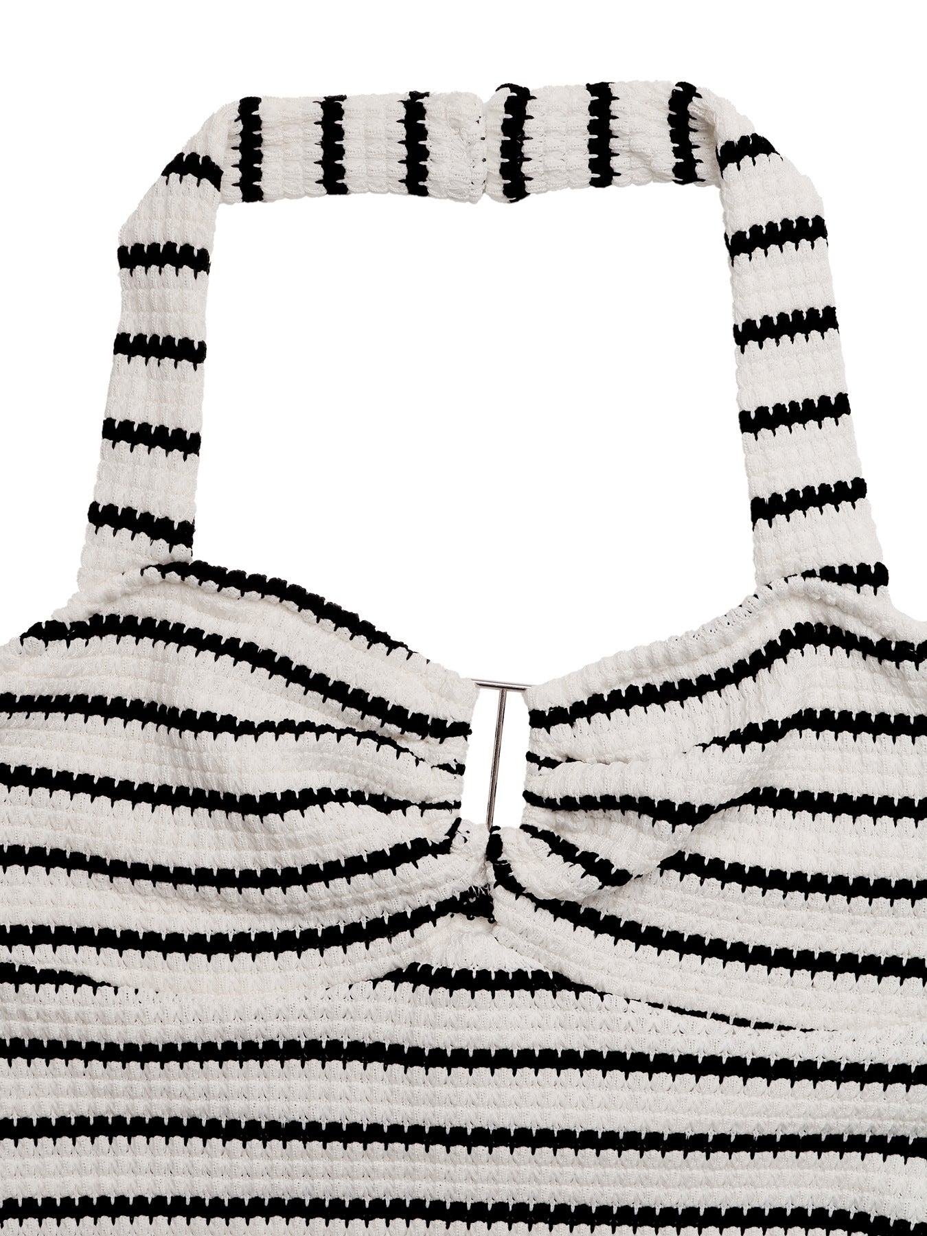 Striped Crochet Dress Resort Halter Cutout Bodycon Mini