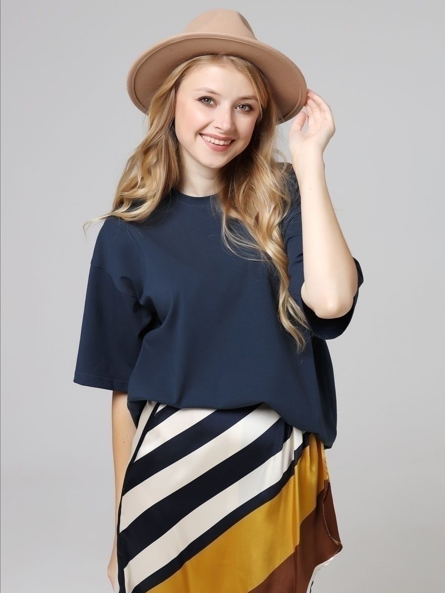 Solid Oversized T Shirt Loose Fit Crewneck Casual Tee
