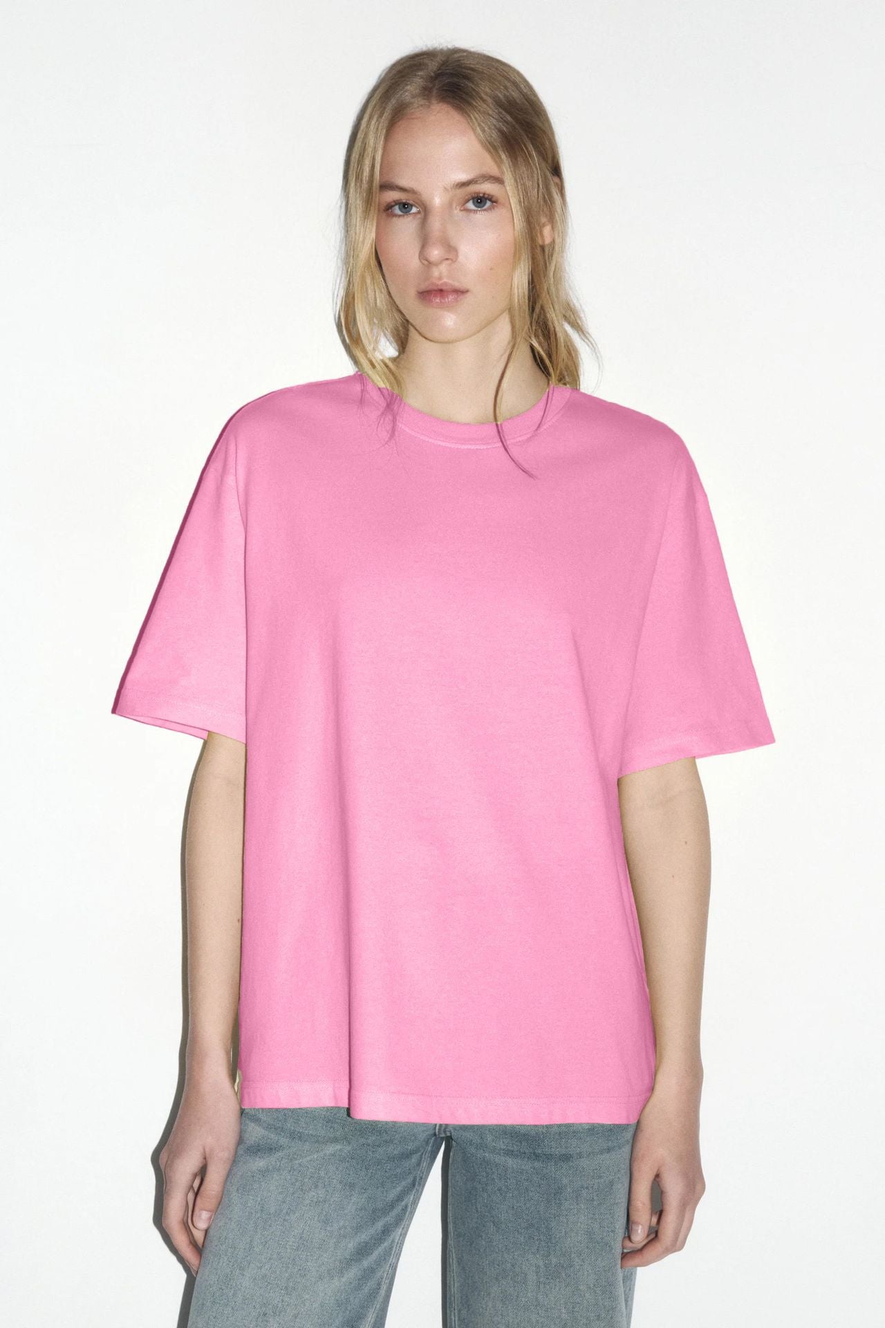 Oversized Cotton Tee Relaxed Fit Casual Streetwear