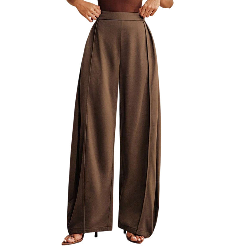 Women's High Waist Baggy Wide Leg Cotton Casual Pants