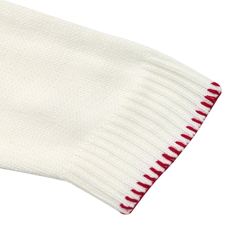 Strawberry Graphic Knit Sweater Women’s Casual Pullover