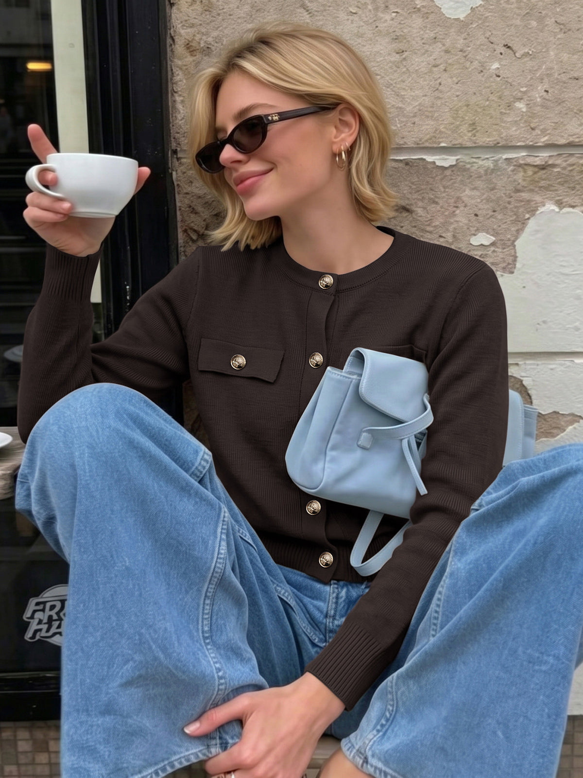 Women's Classic Button Front Cardigan Sweater