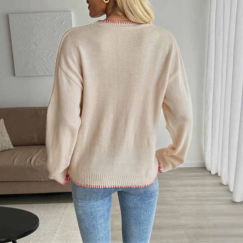 Casual Autumn Knitted Pullover Sweater