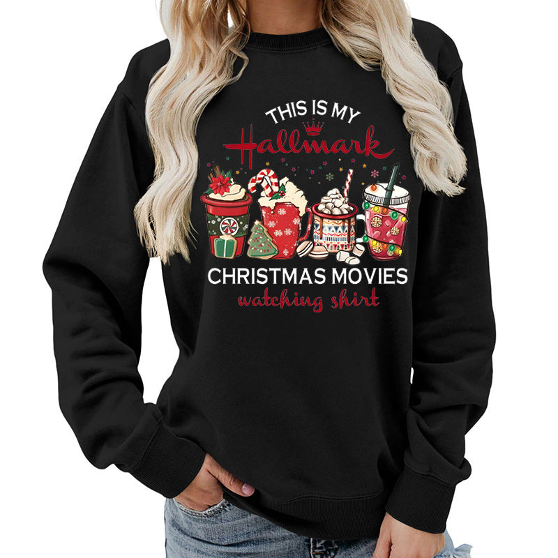 Women's Oversized Hallmark Christmas Graphic Sweatshirt
