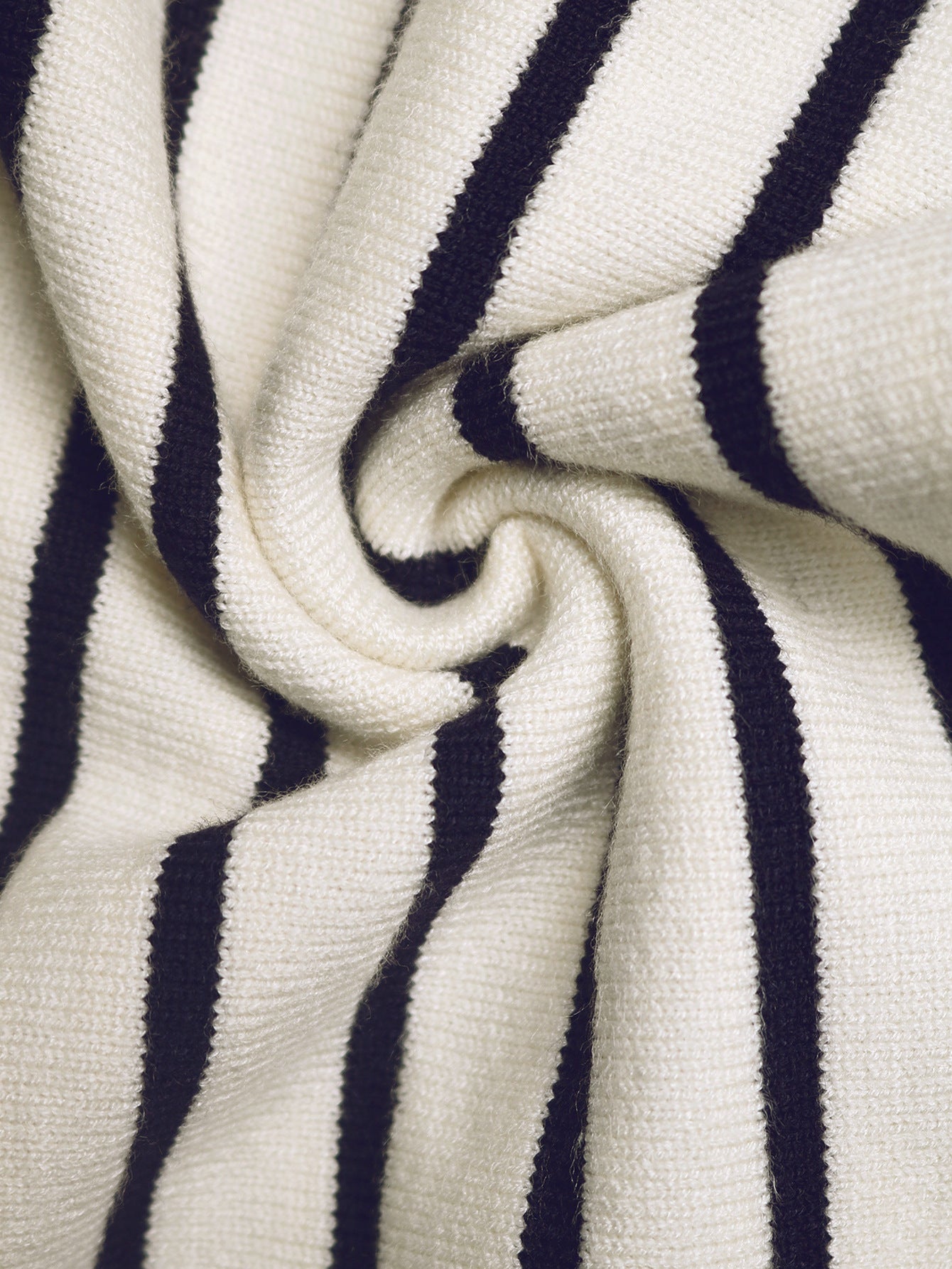 Striped Knit Cardigan Collared Button Front Slim Fit