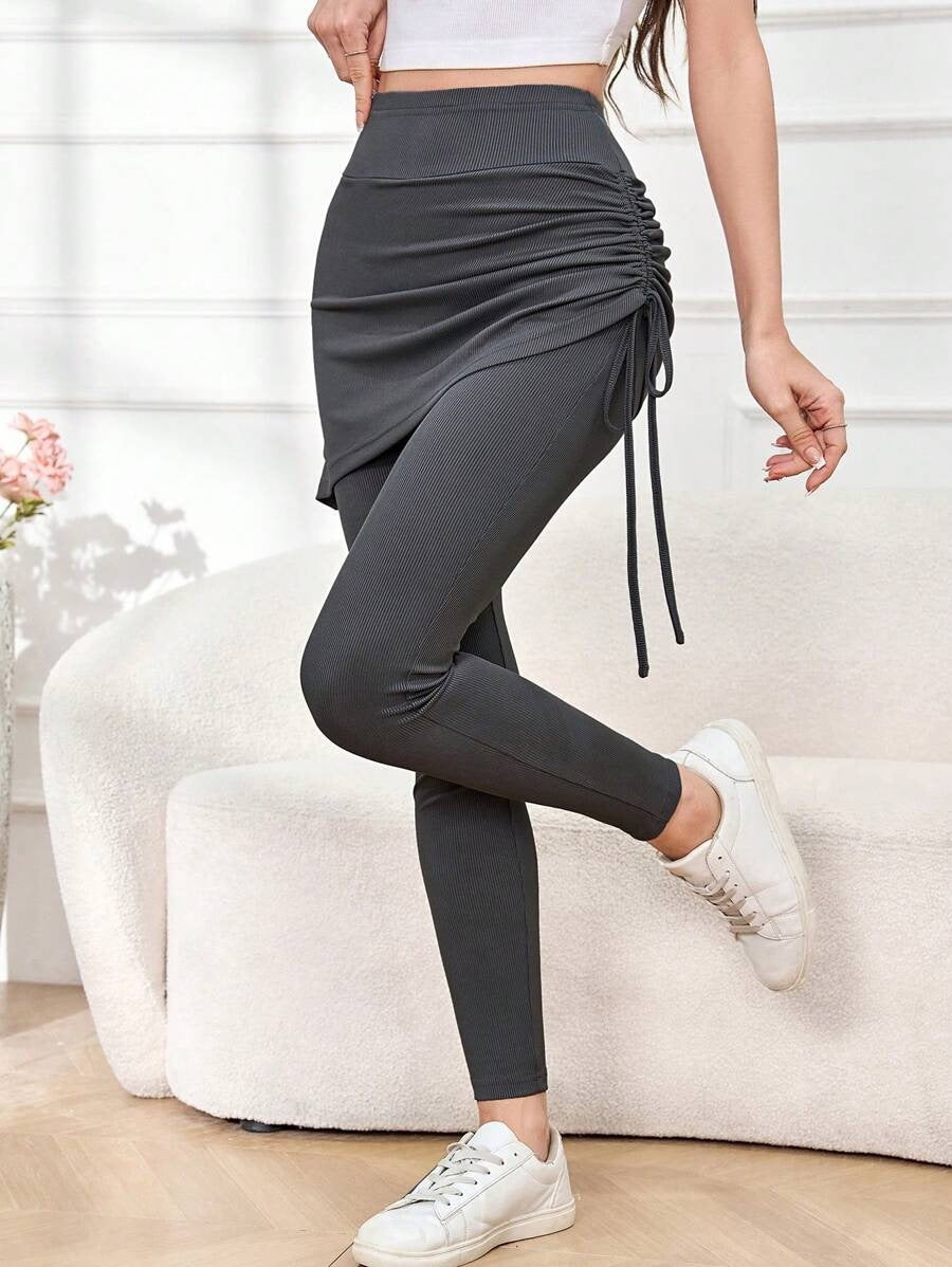High Waist Skirted Leggings Tummy Control Yoga Pants