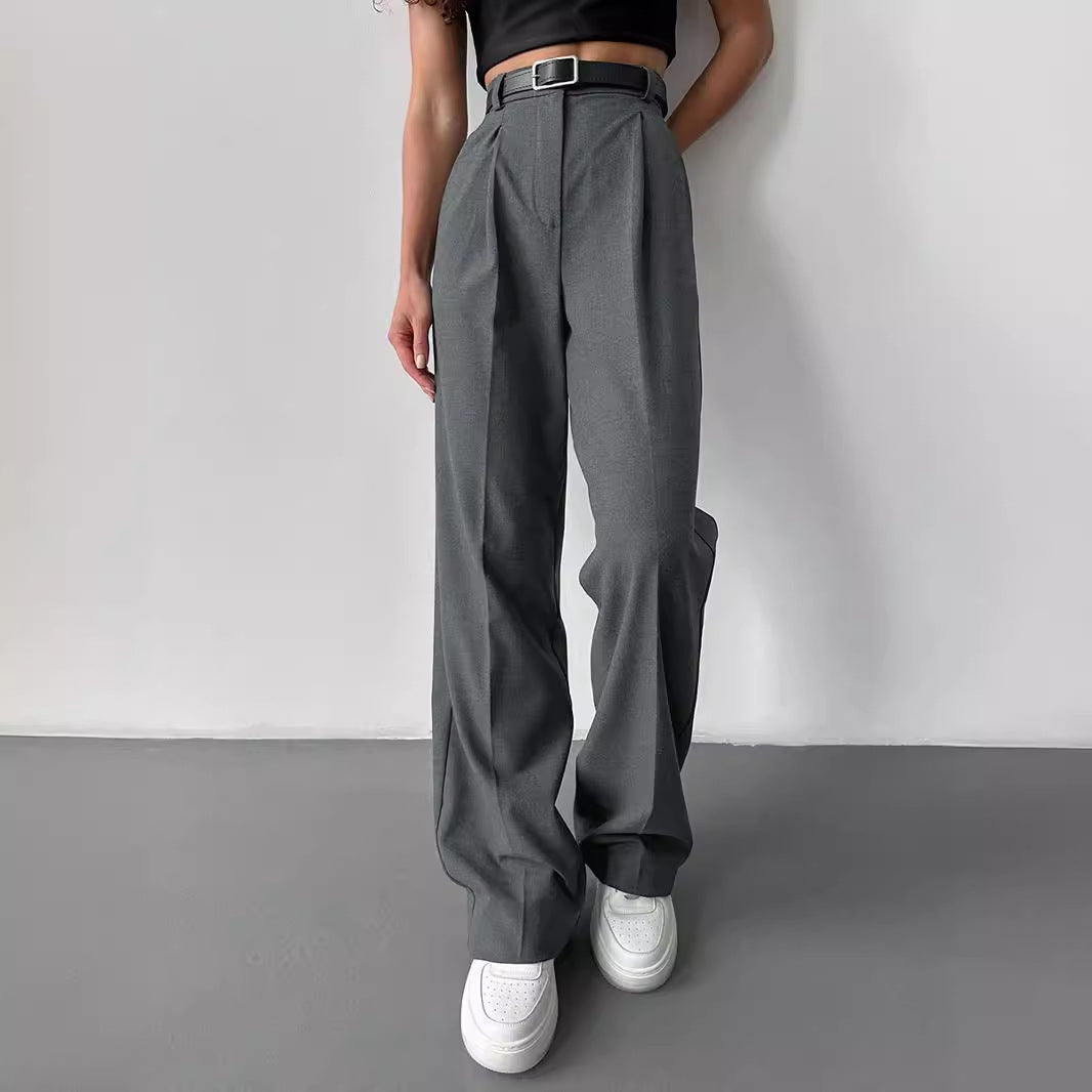 High Waist Straight Leg Dress Pants for Women