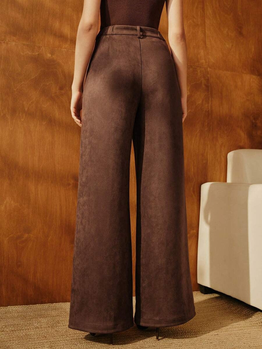 Women's High Waist Wide Leg Dress Pants Vintage Workwear