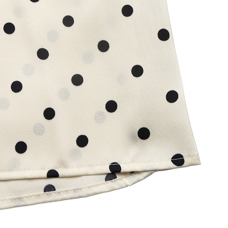 Polka Dot Tie Front Spaghetti Strap Maxi Dress Summer Sundress