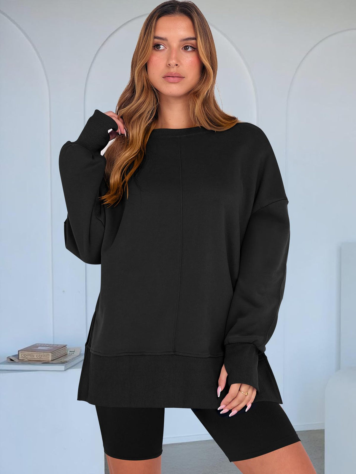 Women's Oversized Crewneck Sweatshirt Long Sleeve Pullover