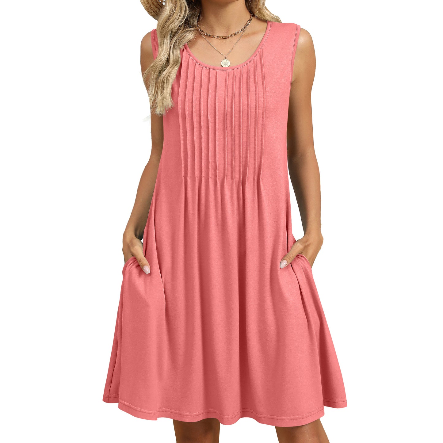 Boho Style Casual Sundress with Pockets for Women