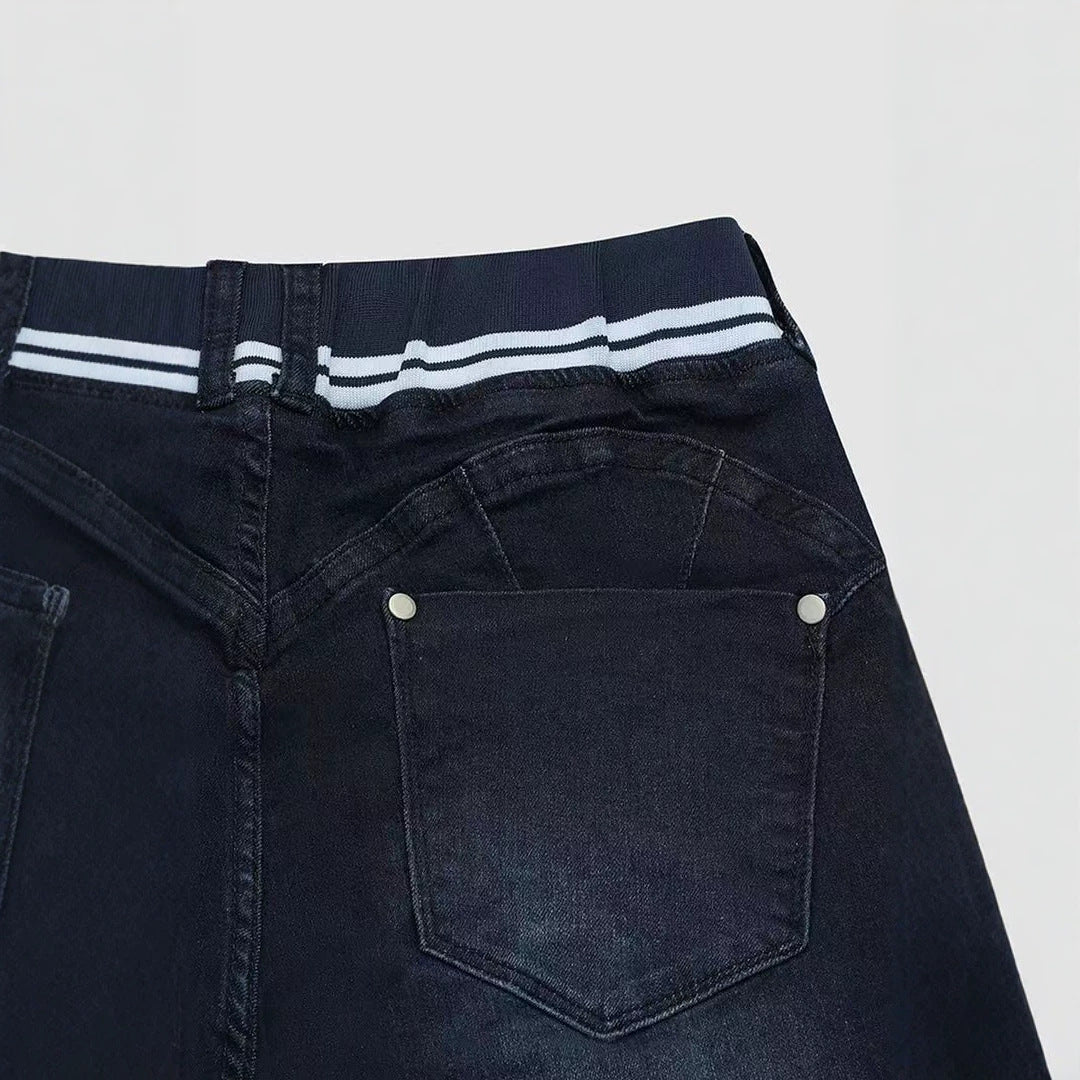Washed Denim Jeans Vintage High Waist Skinny Stretch