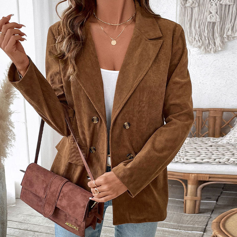 Trendy Corduroy Blazer Jacket for Fall & Winter