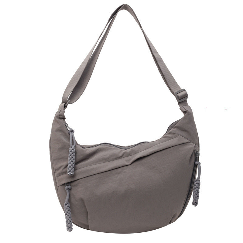 Olive Crossbody Moon Sling Bag Casual Nylon Shoulder Purse
