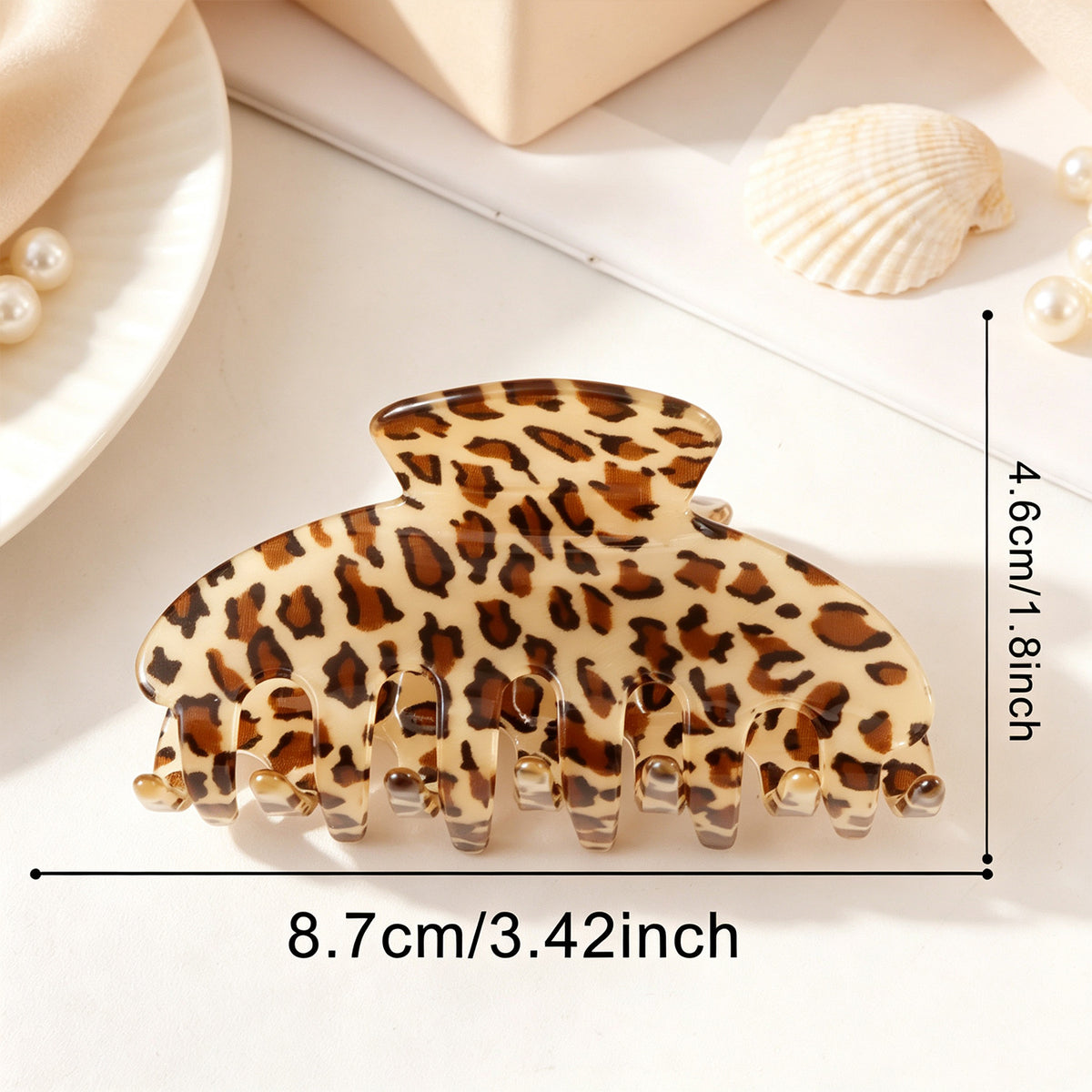 Leopard Print Hair Claw Clip