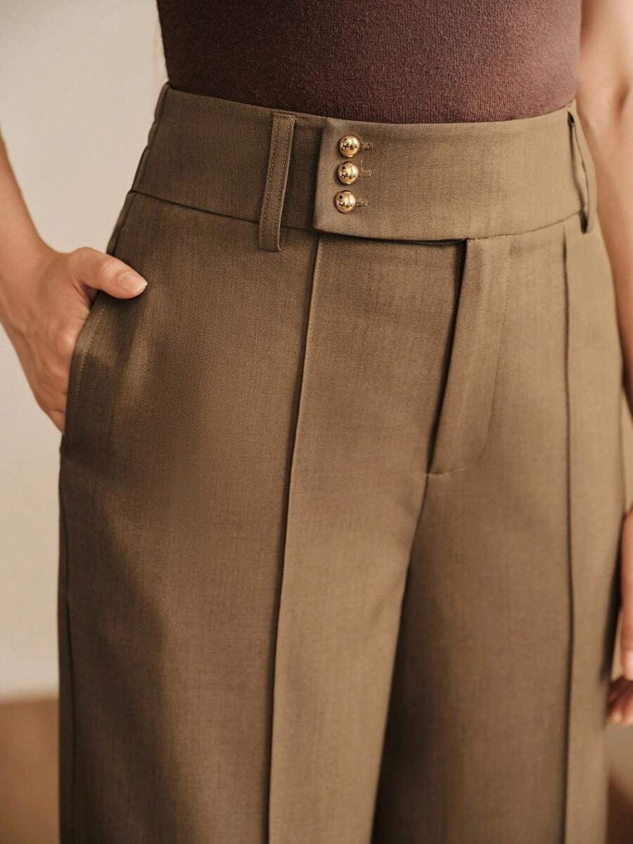 Women's High Waisted Wide Leg Dress Pants