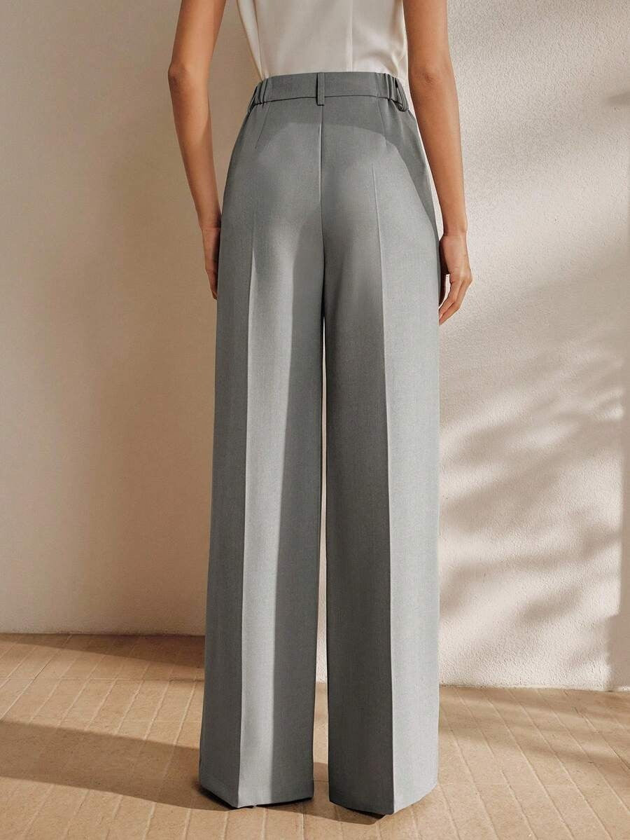 Women's High Waist Wide Leg Layered Corset Dress Pants