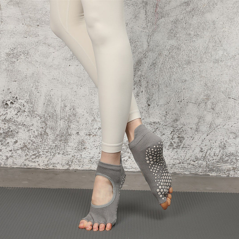 Pilates Grip Toe Socks Women Non Slip Low Cut Workout Socks